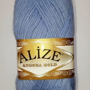 Пряжа Alize Angora Gold 40 (Ализе Ангора Голд), 20% шерсть, 80% акрил, цвет: голубой